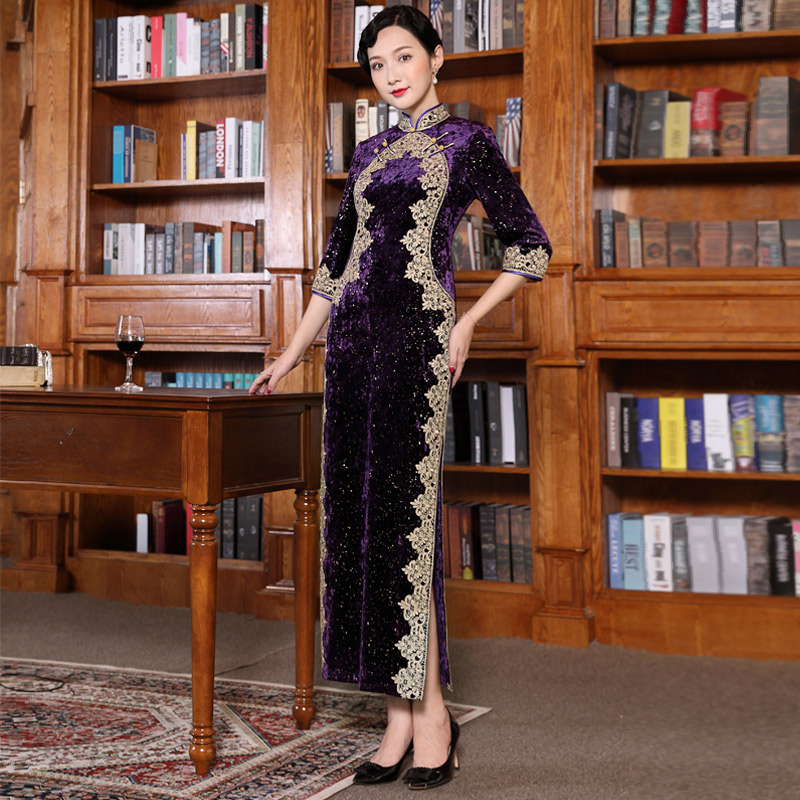 多丽琦夫人连衣裙中国风蚀骨旗袍