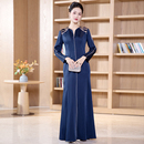 长款 多丽琦高端复古连衣裙轻奢小众晚礼服高级感宴会鱼尾修身 晚装