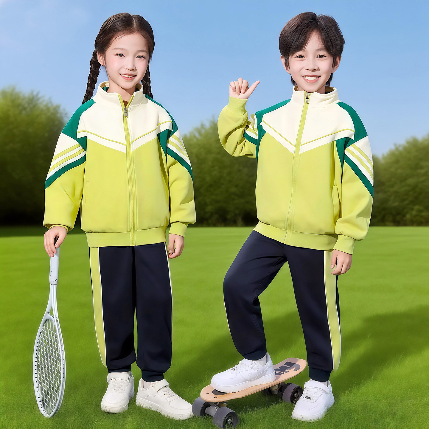 幼儿园园服三件套小学生春季运动会班服一年级春长袖校服套装儿童图片