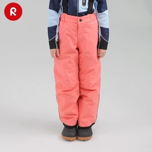 新款 保暖拒水耐磨背带长裤 2023冬季 reima男女儿童户外滑雪裤