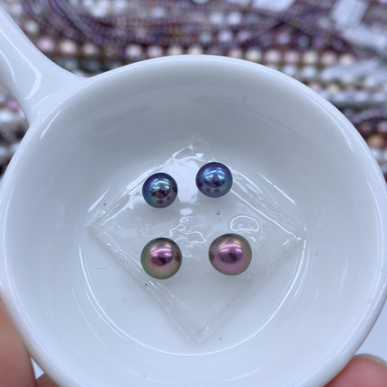 6-7炫彩炫彩孔雀绿蓝对珠