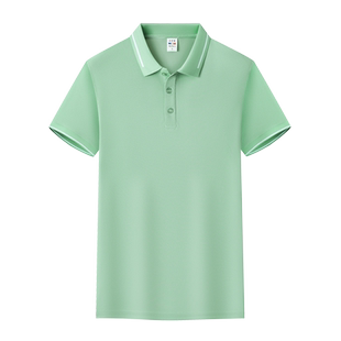 珠地棉工作服polo衫定制印logo夏装男女团建聚会工装t恤短袖订制