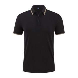 polo衫定制翻领t恤短袖文化衫定做工衣班服工作服刺绣印logo字图