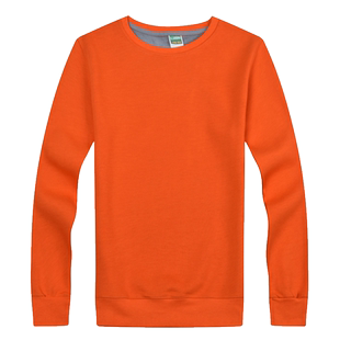 长袖加绒套头圆领外套团体卫衣定制diy同学聚会工作班服印字logo