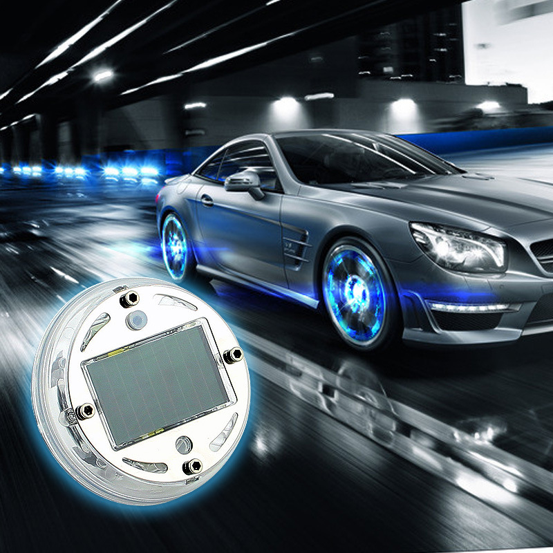 汽车轮胎灯 太阳能轮毂灯 七彩车轮灯 LED爆闪气氛灯 改装风火轮