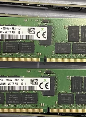 SK海力士HMA84GR7JJR4N-VK 32G DDR4 2RX4 PC4-2666V ECC REG内存