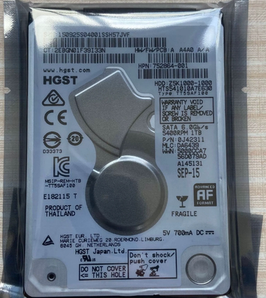 PMR垂直HGST/日立1T笔记本硬盘1TB原装2.5寸电脑机械薄盘7MM