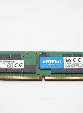 镁光/MT英睿达32GB 2RX4 2666V ECC REG CT32G4RFD4266四代内存条