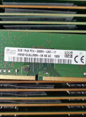 SK海力士 DDR4 8G 1RX8 PC4-2666V-U台式机内存 HMA81GU6JJR8N-VK