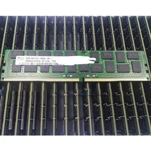 SK现代HMA84GL7AFR4N-VK 32G 2RX4 PC4-2666V-L LRDIMM服务器内存