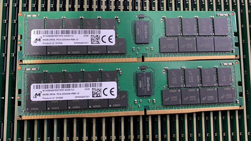 MTA36ASF8G72PZ-3G2B3镁光黑条64G 2RX4 PC4-3200A ECC苹果工作站