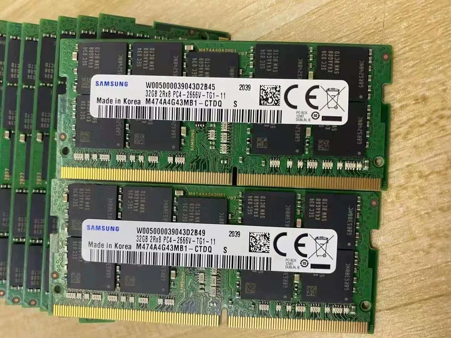 全新三星32G DDR4 2666 ECC M474A4G43MB1-CTDQ工作站笔记本内存