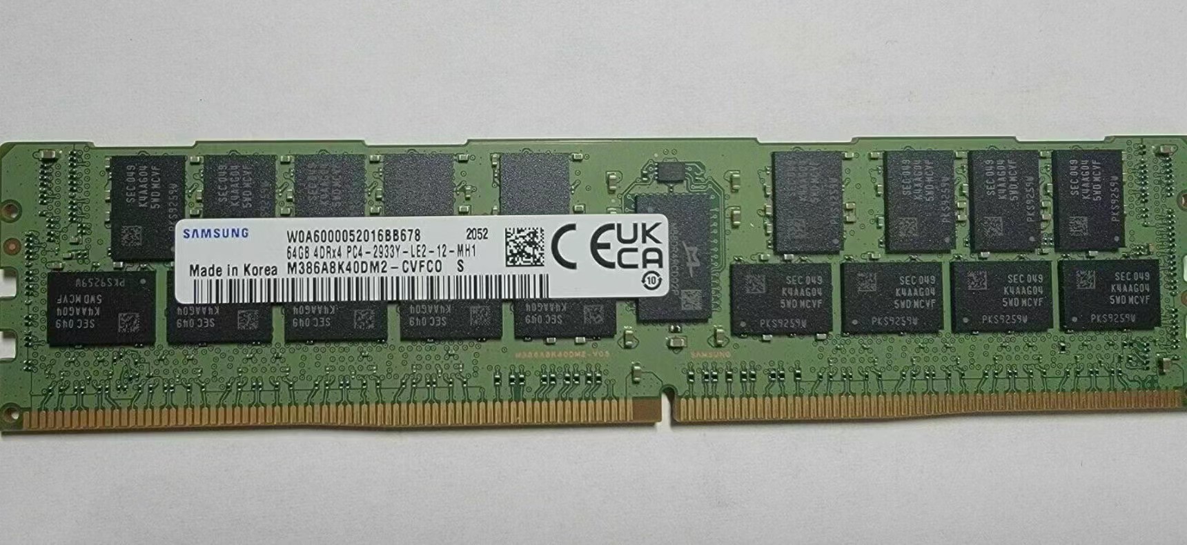原装三星 M386A8K40DM2-CVF 64G 4DRX4 PC4-2933Y ECC 服务器内存
