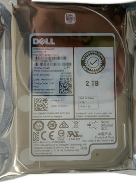 原装 DELL R810 R820 R830 R840服务器硬盘2T 7.2K 2.5寸 SAS 12G