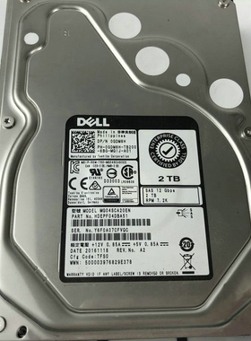 原装 DELL MD1000 MD3000 MD3000I 2T 7.2K 3.5寸 SAS 存储 硬盘