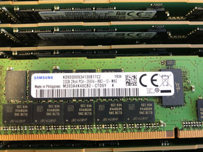 M393A4K40CB2-CTD 三星 32G 2RX4 PC4-2666V ECC 服务器内存