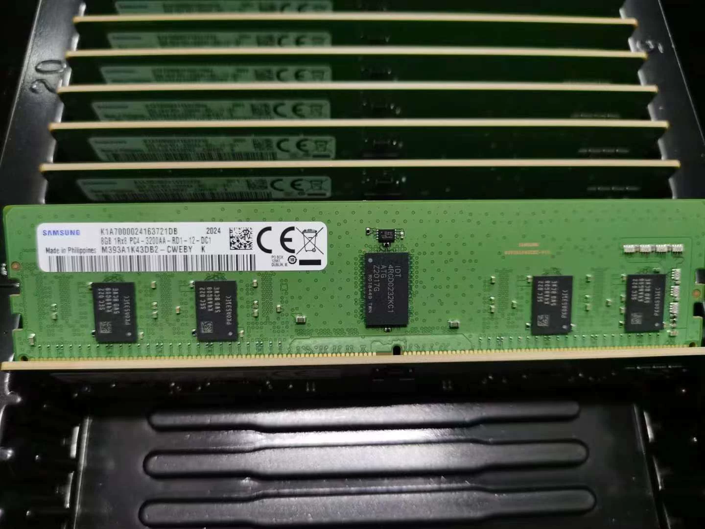 原厂三星 8G 1RX8 PC4 3200 ECC REG服务器内存M393A1K43DB2-CWE