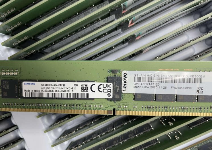 联想 32G 2RX8 3200 REG DDR4 02JG339 4ZC7A15123服务器内存条