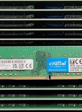 MT镁光32G 2Rx8 PC4-3200AA DDR4台式机内存MTA16ATF4G64AZ-3G2F1