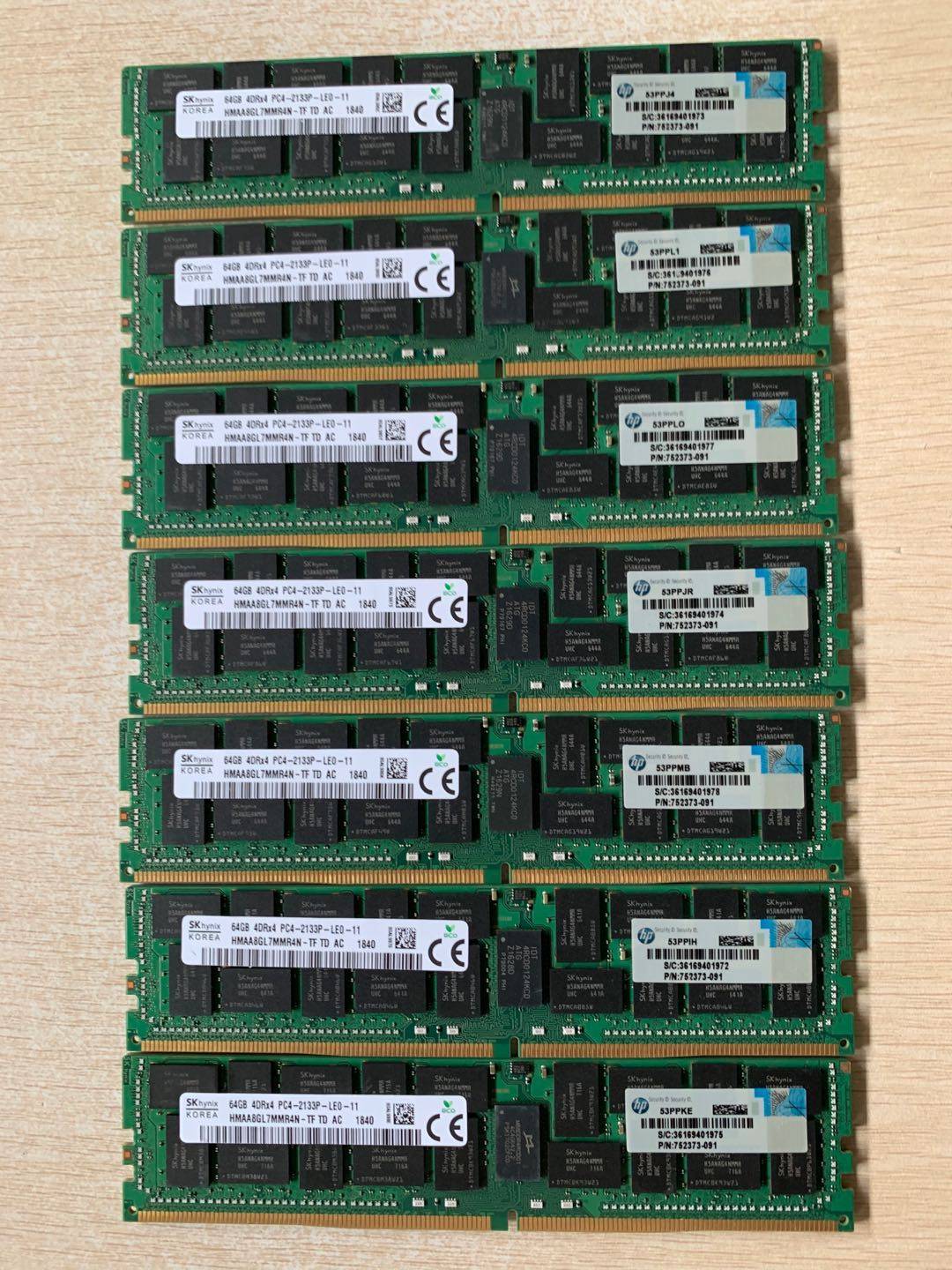 原装HP/惠普 752373-091 774176-001 64G DDR4 2133P服务器内存条