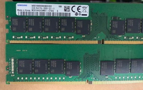 M391A4G43MB1-CTD三星 32G DDR4 2666 ECC 纯ECC UDIMM服务器内存