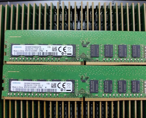 M391A1G43EB1-CPB三星 8G 2Rx8 PC4-2133 纯ECC UDIMM服务器内存
