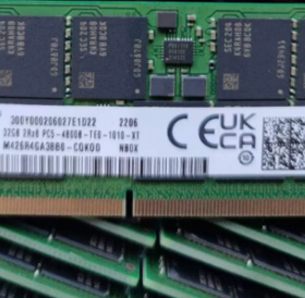 三星32G 2RX8 DDR5 4800 ECC 笔记本内存 M426R4GA3BB0-CQK0D