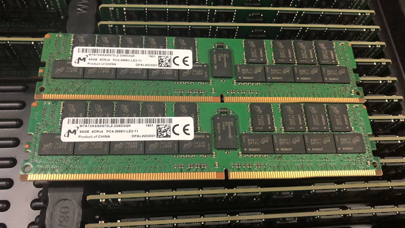 MT/镁光 MTA72ASS8G72LZ-2G6B2SG 64G 4DRX4 PC4-2666V RECC 内存