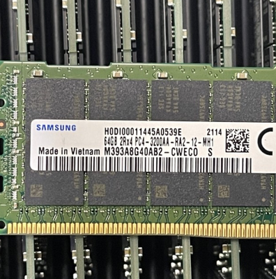 三星全新64G 2Rx4 DDR4 3200AA ECC REG DDR4 服务器内存条 RDIMM