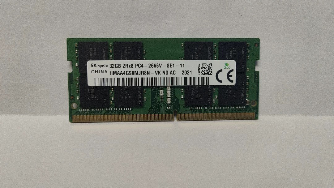 SK/海力士DDR4 32G 2RX8 2666V 2667笔记本内存 HMAA4GS6MJR8N-VK
