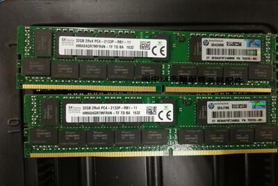 原装 752370-091 728629-B21 32G 2RX4 PC4-2133P DDR4服务器内存