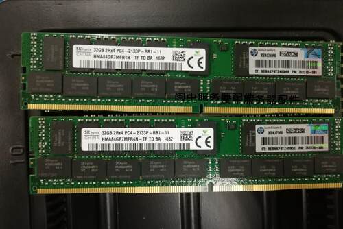原装 752370-091 728629-B21 32G 2RX4 PC4-2133P DDR4服务器内存