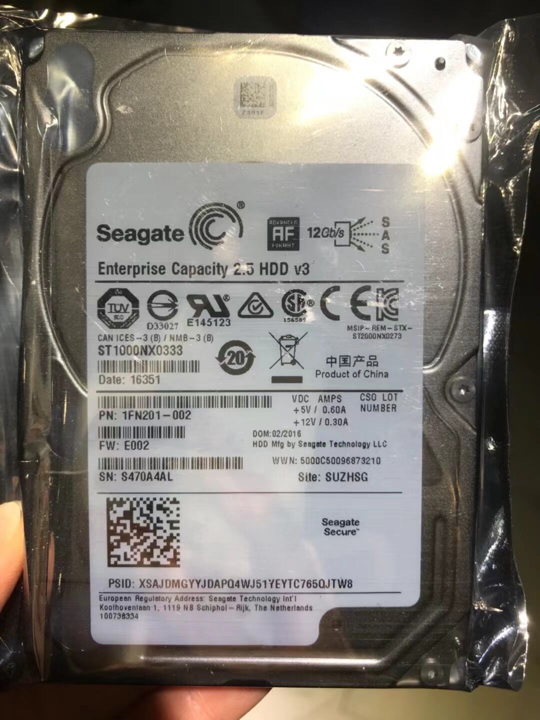 DELL 希捷 1T SAS 2.5寸 7.2K 12GB 12