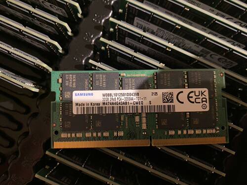 三星32G 2RX8 PC4-3200A ECC SODIMM 工作站内存M474A4G43AB1-CWE