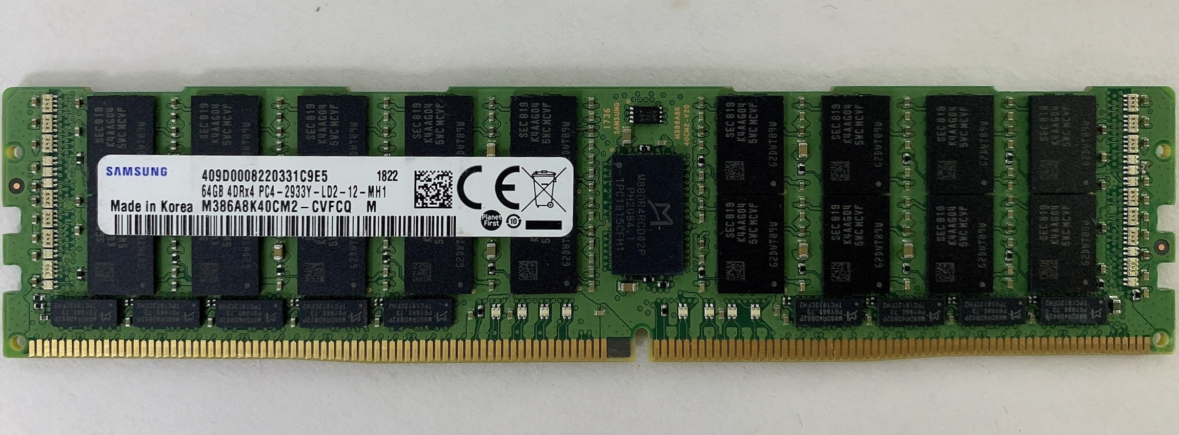 M386A8K40CM2-CVF三星内存条DDR4 64G PC4-2933Y ECC REG LRDIMM
