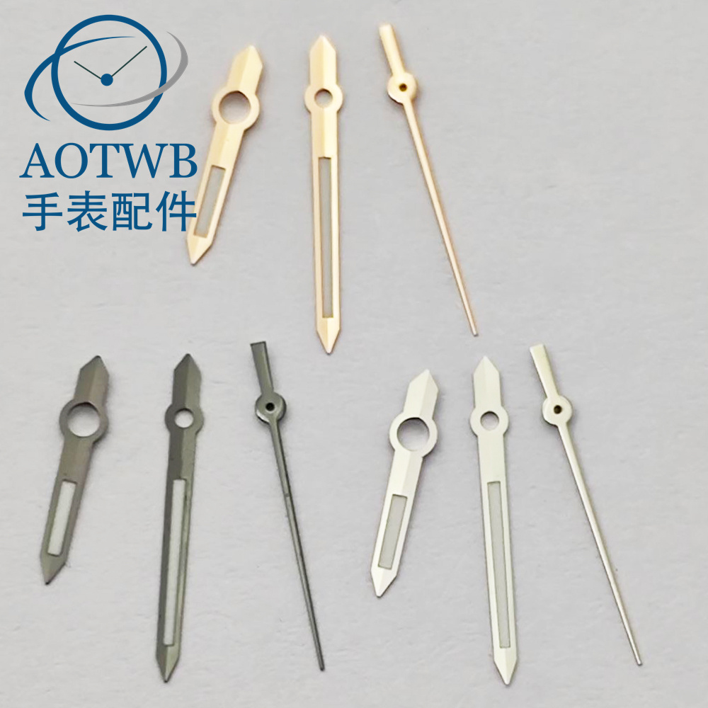 手表表针改装NH35机芯绿色夜光金色枪色银色配件维修适用于NH35机