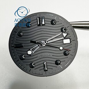 31mm表盘适合NH35机芯黑色表盘带日历黑色NH35表针