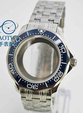 41mm改装不锈钢钢色表壳适合NH35机芯手表维修工具配件