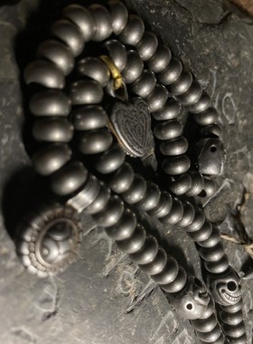 藏式铁制佛珠108颗 老物件