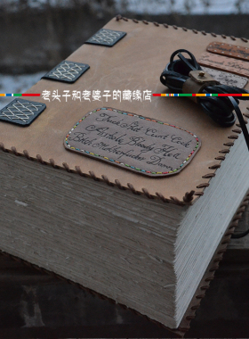 原创DIY纯手工牛皮笔记本 线装a4厚笔记本复古400页 素描纸牛皮纸