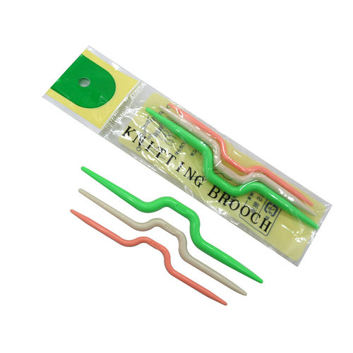 3根装扭花针 麻花针 绞花针毛线曲针 塑料毛衣针手工DIY编织工具