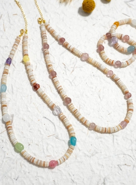 2024年新款草莓晶项链天然贝壳