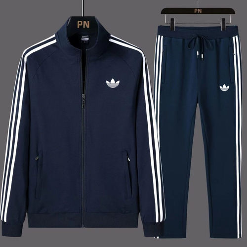 运动三叶草套装男士纯棉开衫两件