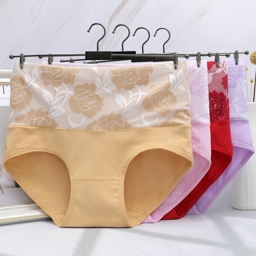 90-160斤女士高腰收腹时尚纯棉透气内裤中年妈妈柔软舒适棉质面料