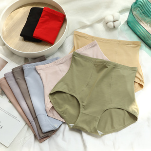 高弹力高腰收腹大码 女士莫代尔内裤 中年妈妈8120 150斤 建议125