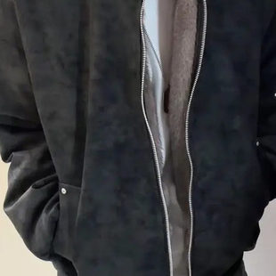 美式 bomber扎染座山雕皮衣棉服潮流立领棉衣宽松廓形拉链外套保暖