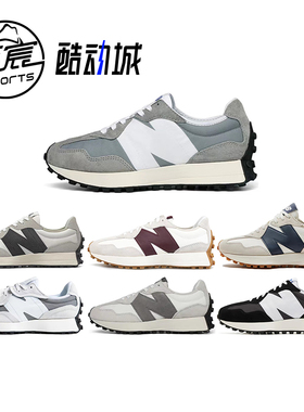 New Balance NB327系列  黑白元祖灰拼接复古男女跑鞋 MS327LAB