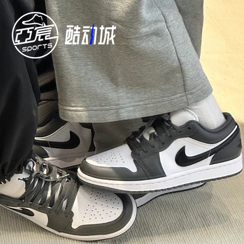 Jordan1LowAJ1灰色低帮篮球鞋