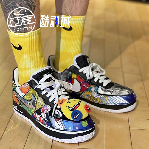 nike air force 1 af1二次元可拆卸魔术贴空军一号板鞋dm5441-001