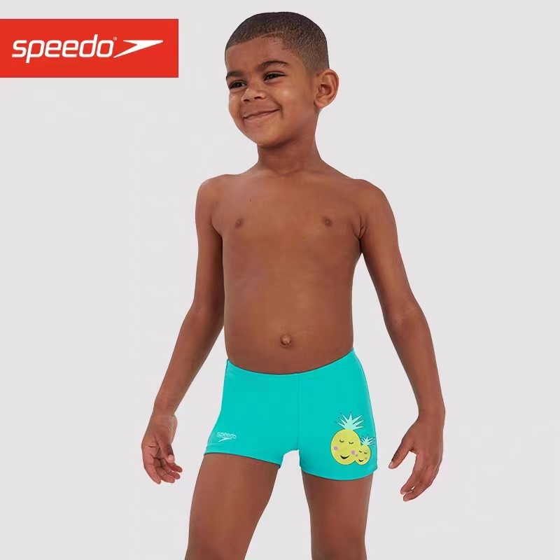 speedo/速比涛儿童平角泳裤男孩舒适耐穿速干抗氯卡通印花23新款 - 封面